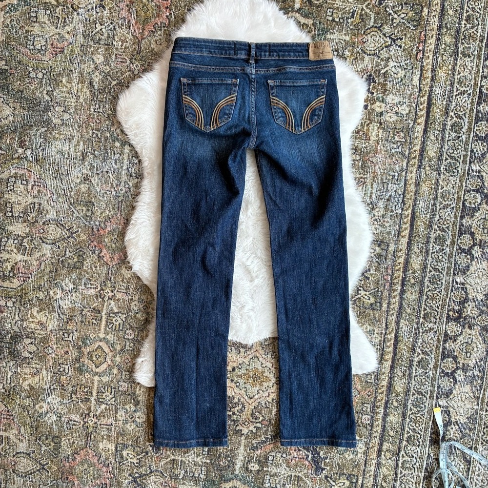 Hollister Tailored Skinny Jeans Dark Wash Y2K Low Rise Size 3L W26 x L35 Hemmed - Picture 14 of 15